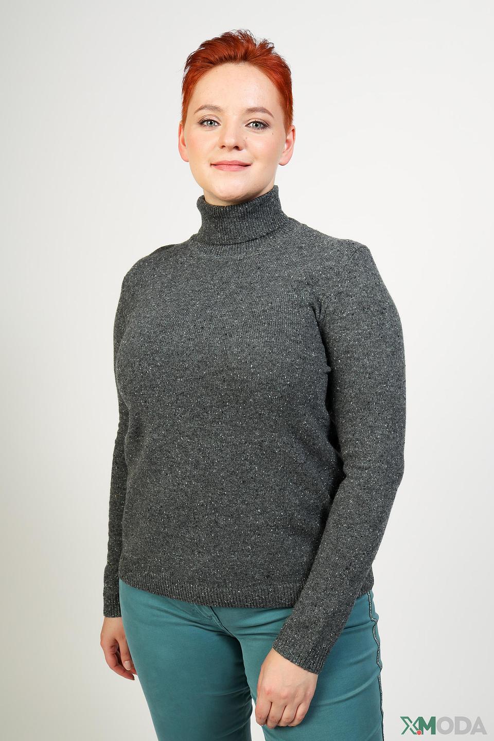 Водолазка Pezzo с пайетками серая