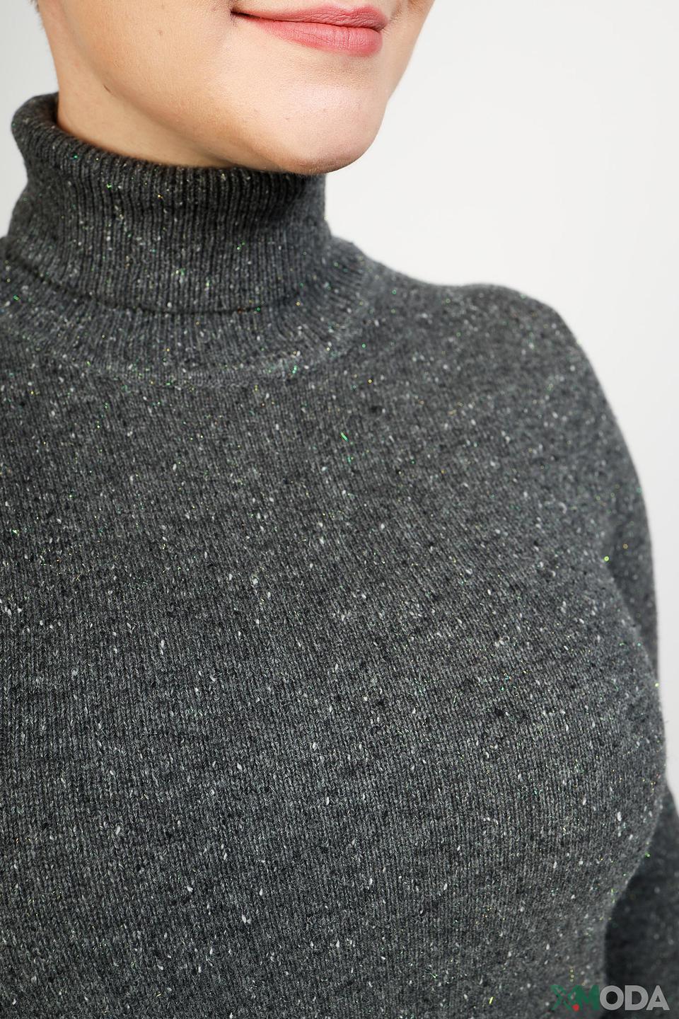 Водолазка Pezzo с пайетками серая