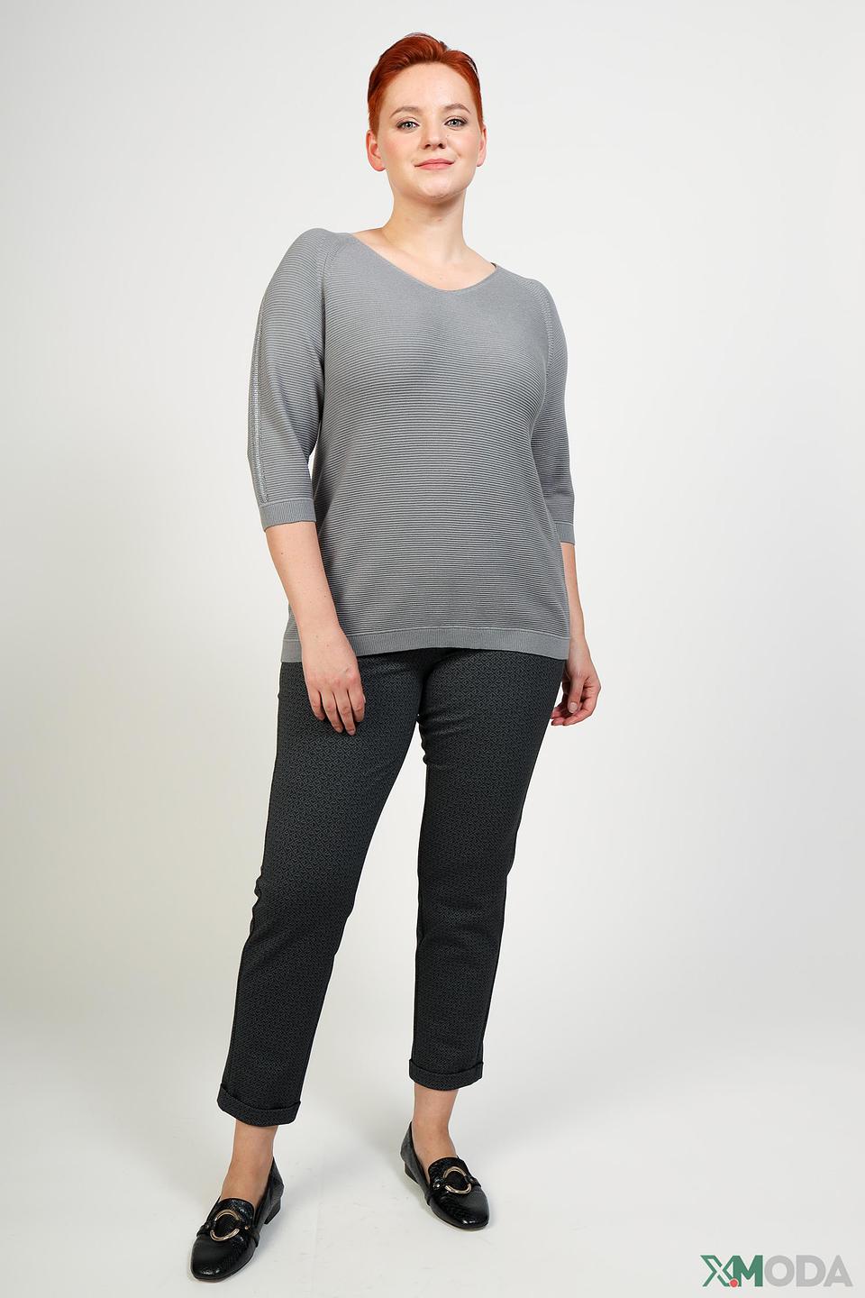 Пуловер Pezzo серый в полоску