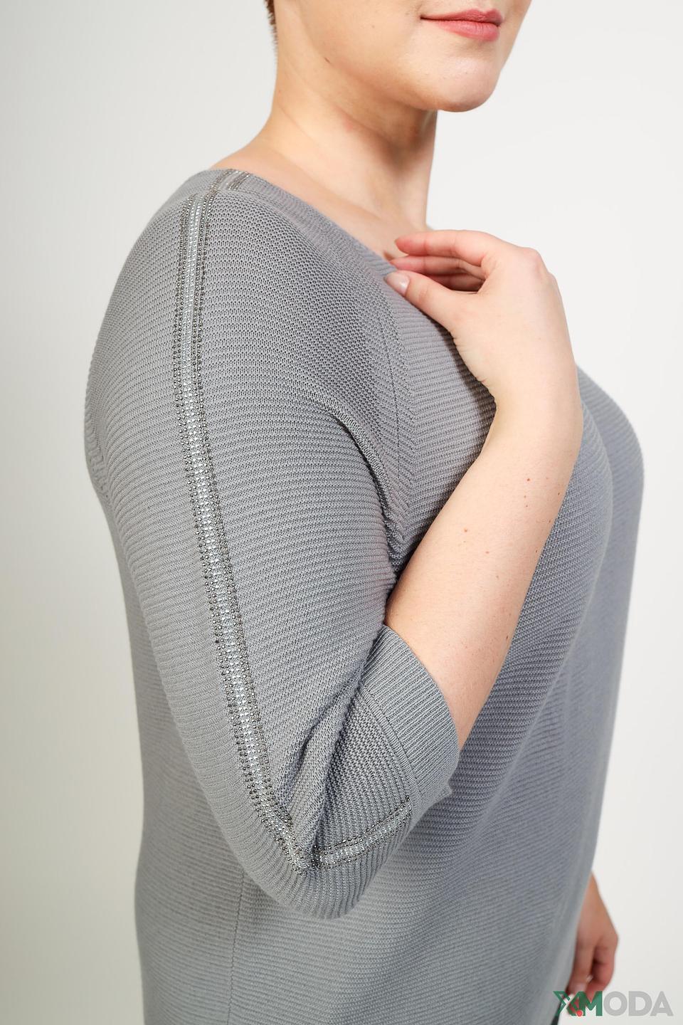 Пуловер Pezzo серый в полоску