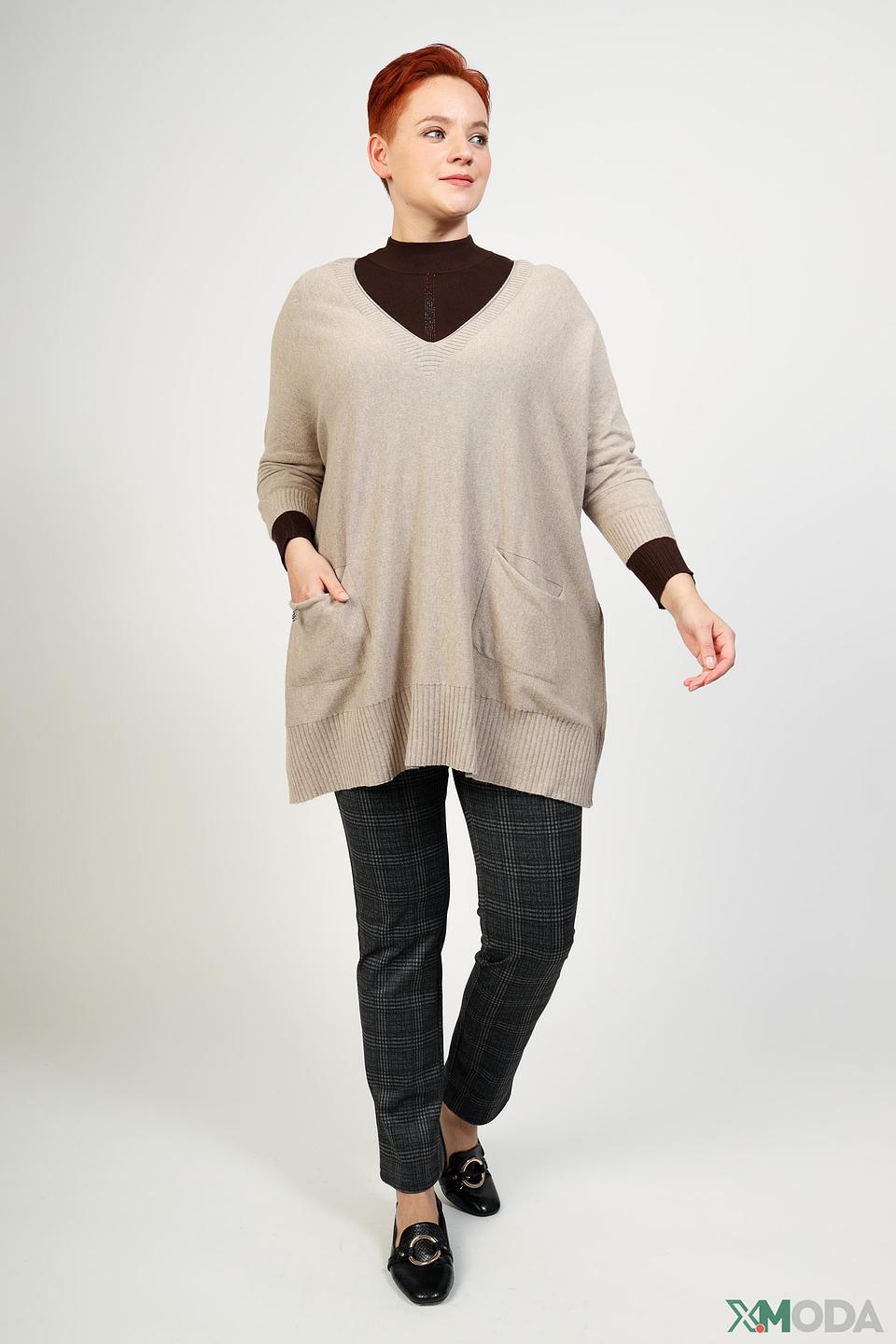 Пуловер Pezzo бежевый оверсайз