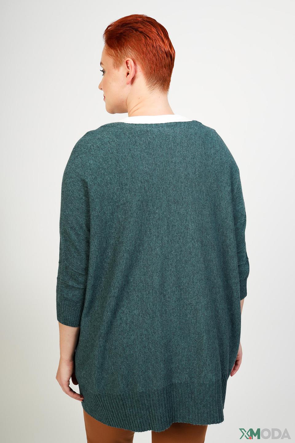 Пуловер Pezzo изумрудный оверсайз