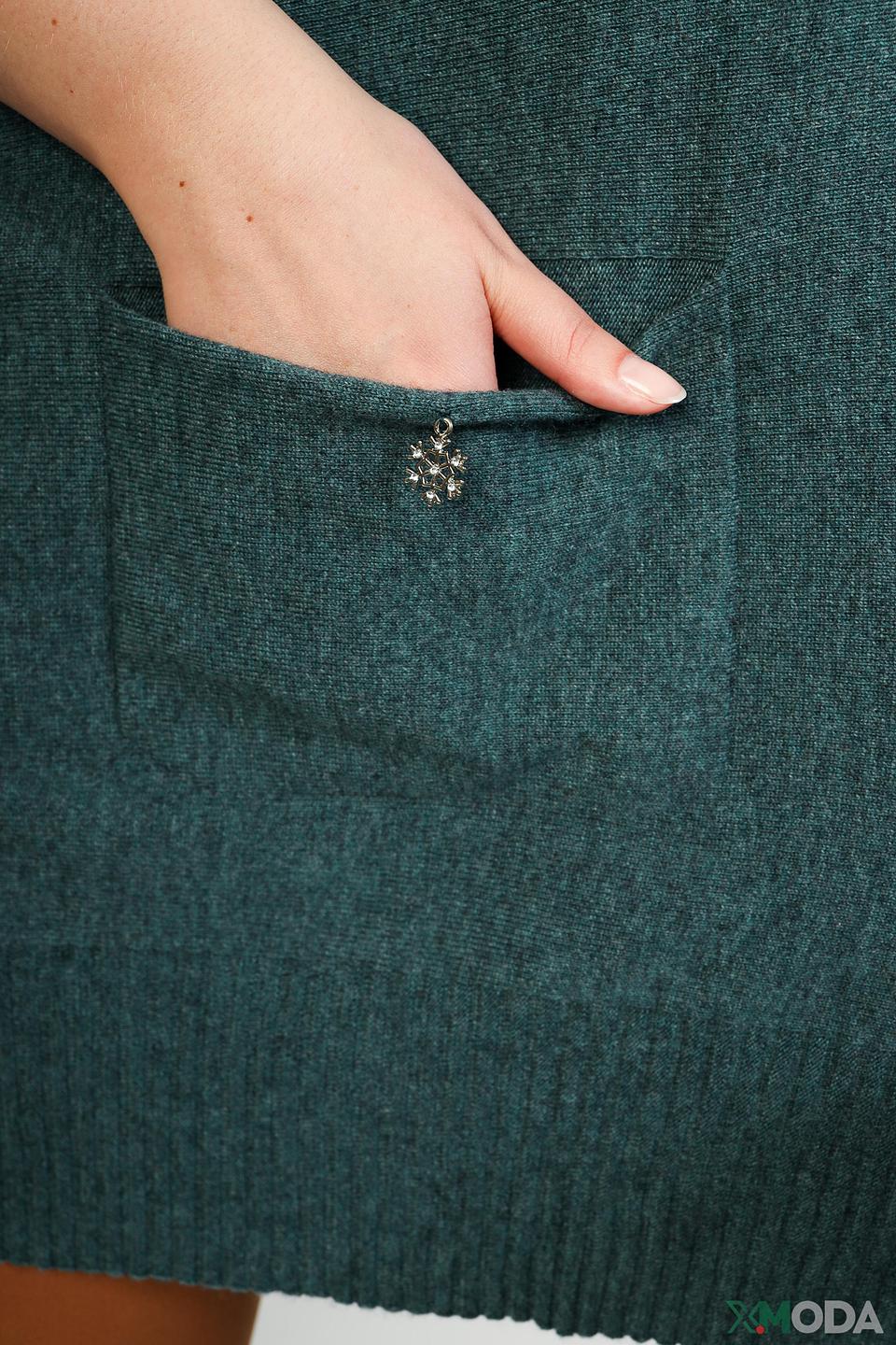 Пуловер Pezzo изумрудный оверсайз