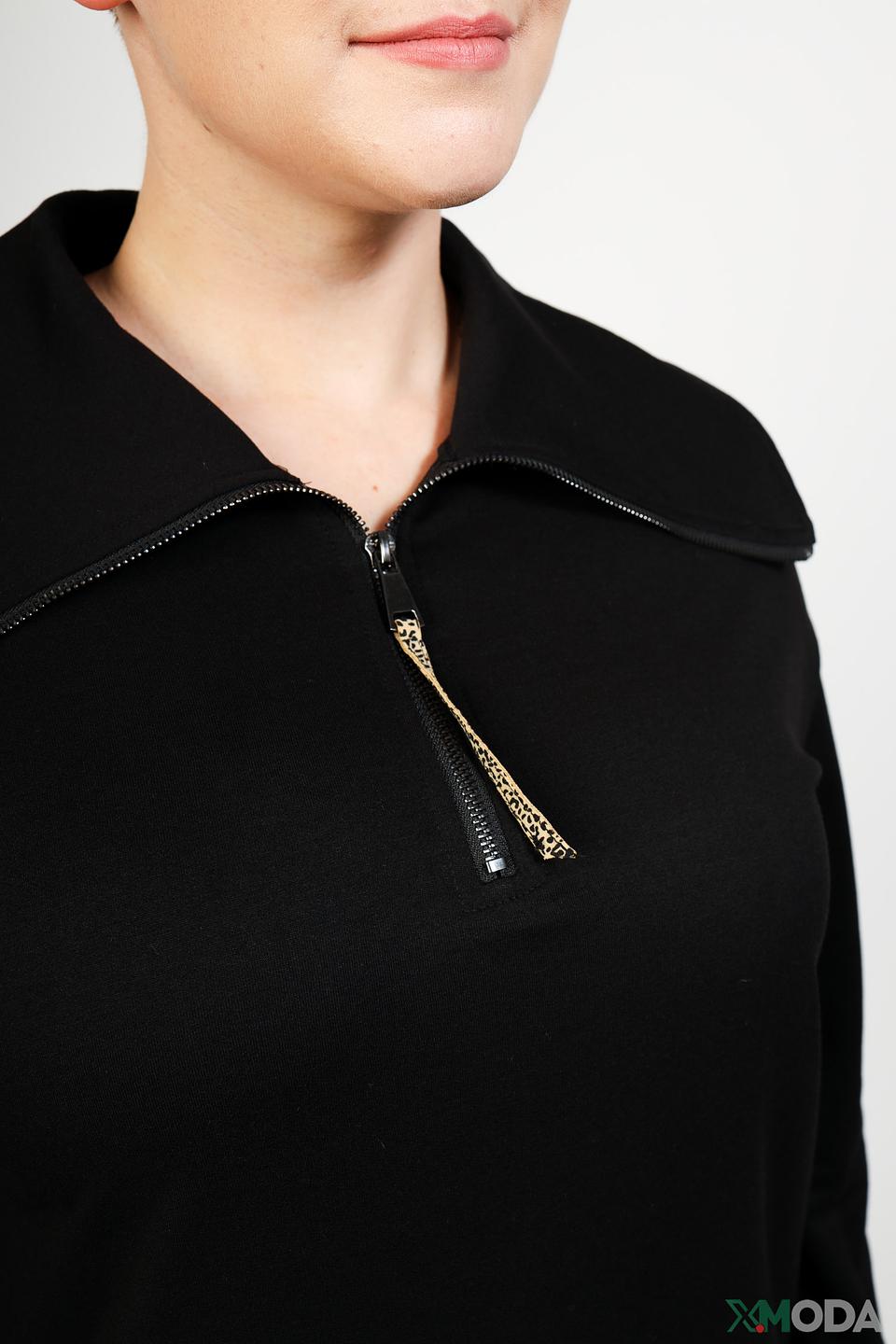 Пуловер Samoon с молнией чёрный