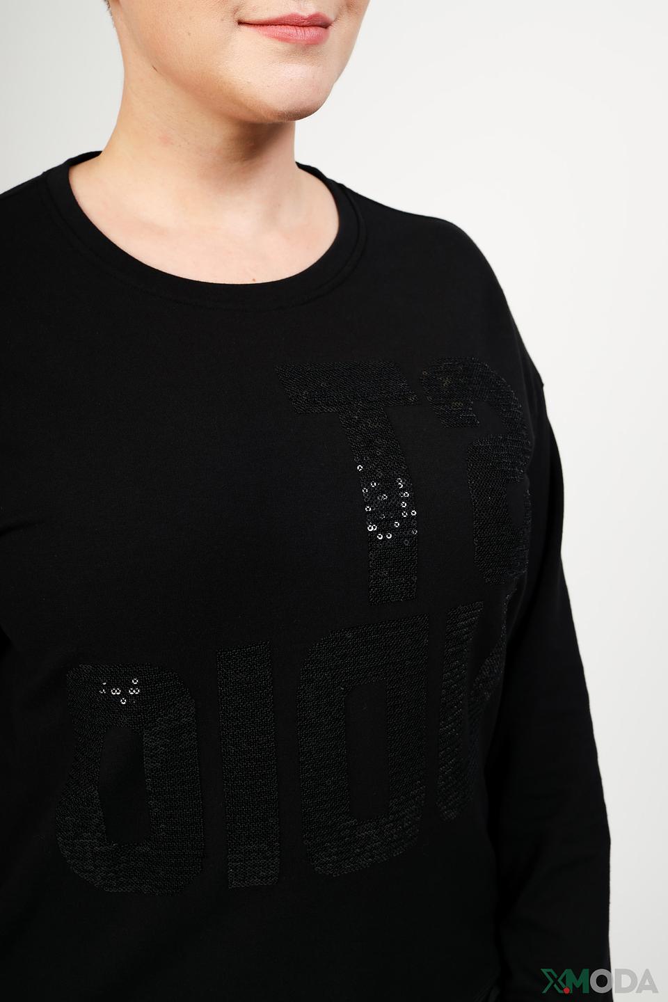 Пуловер Via Appia с логотипом чёрный