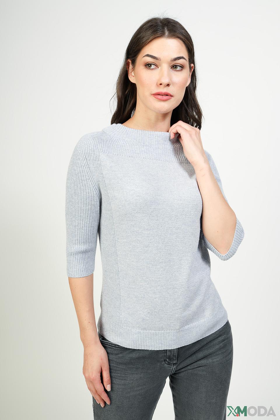 Пуловер Pezzo серый с 3/4 рукавом