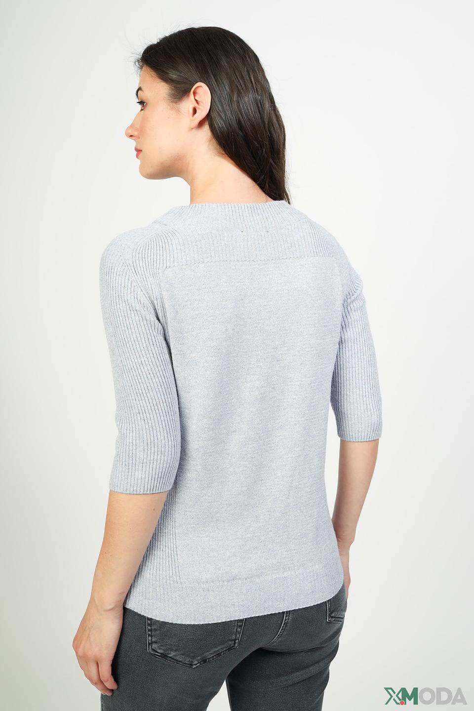 Пуловер Pezzo серый с 3/4 рукавом