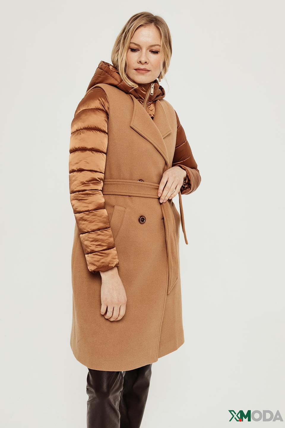 Пальто Gaudi Jeans комбинированное бежевое