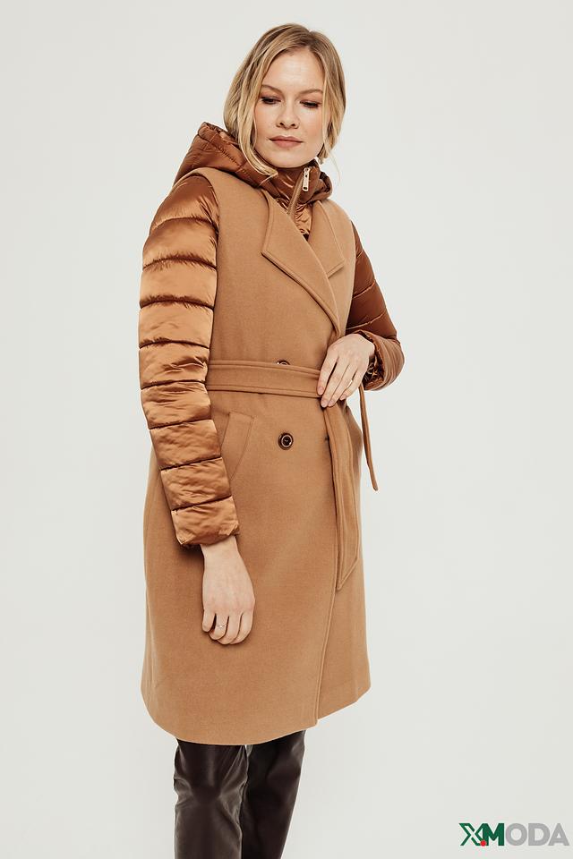 Пальто Gaudi Jeans комбинированное бежевое