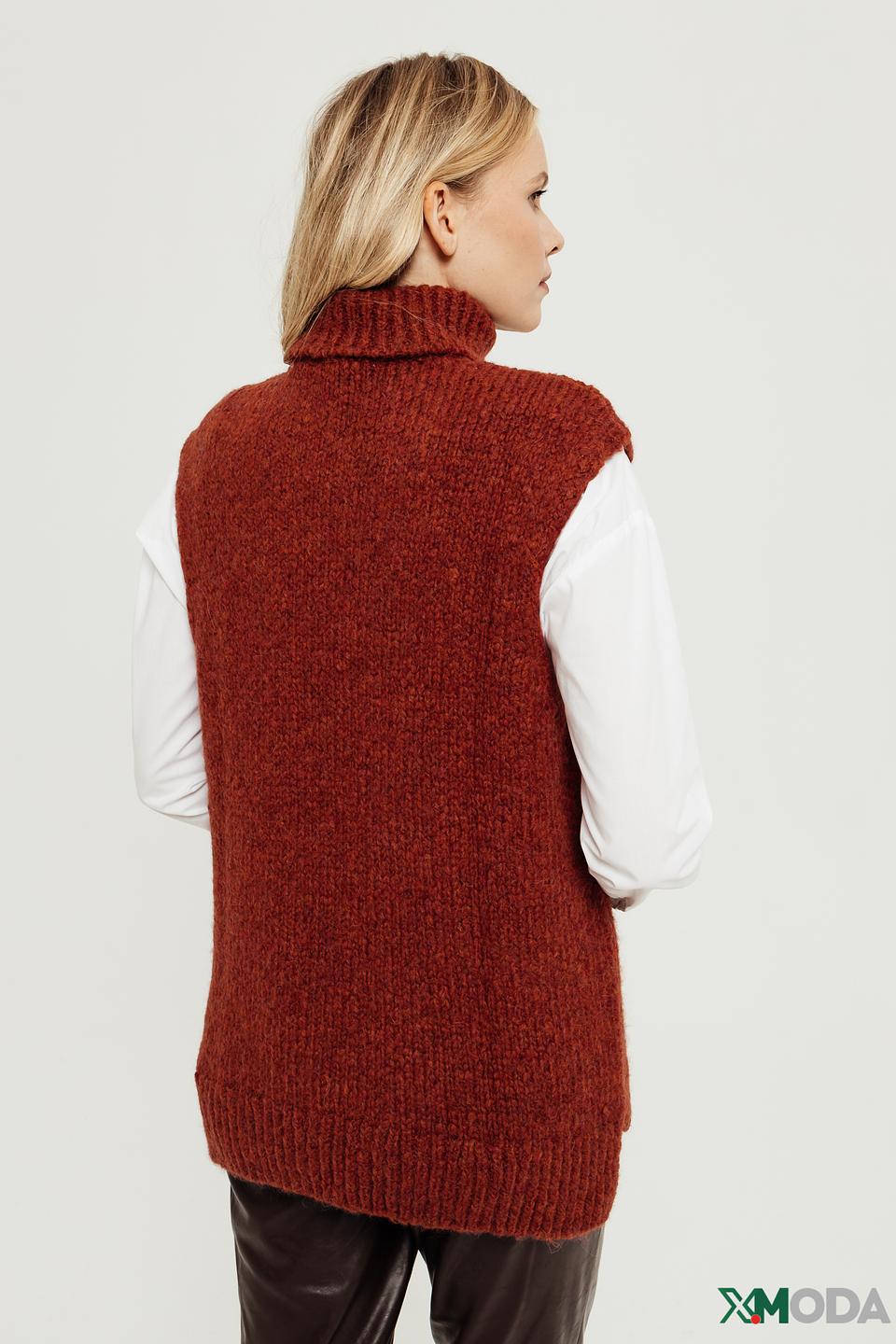 Жилет Comma рыжий вязаный