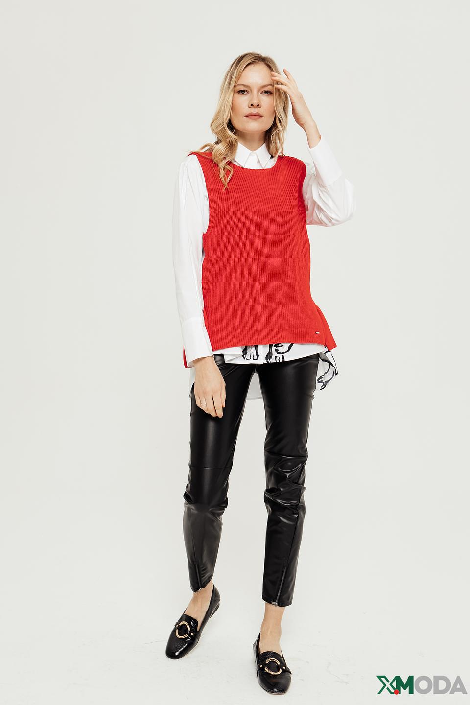 Жилет Taifun вязаный красный