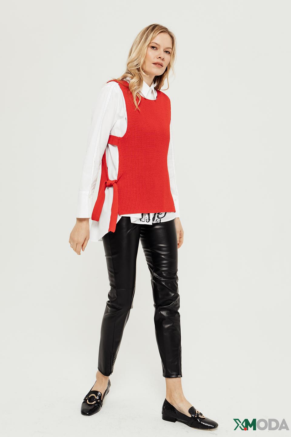 Жилет Taifun вязаный красный