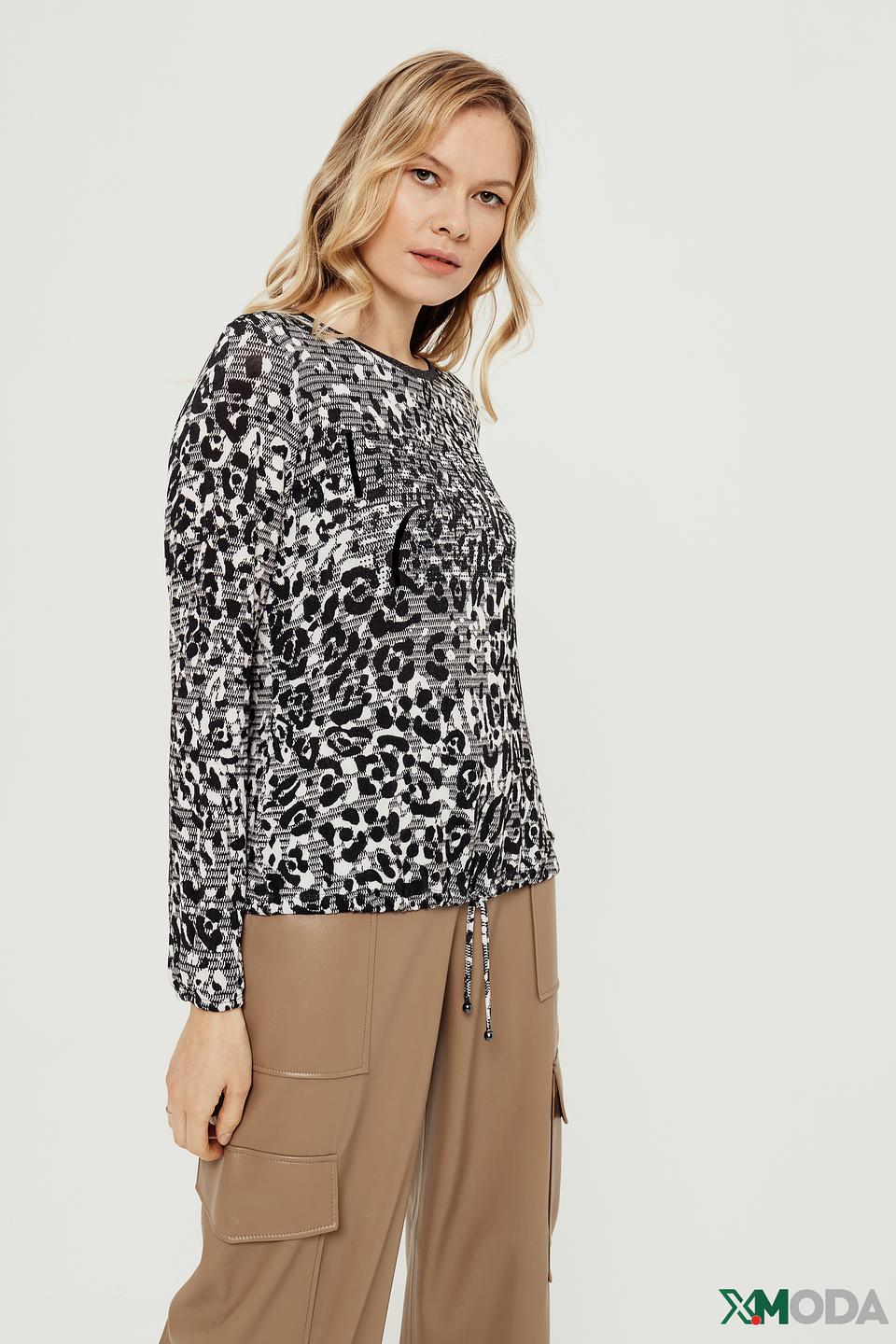Блуза Lecomte с леопардовым принтом