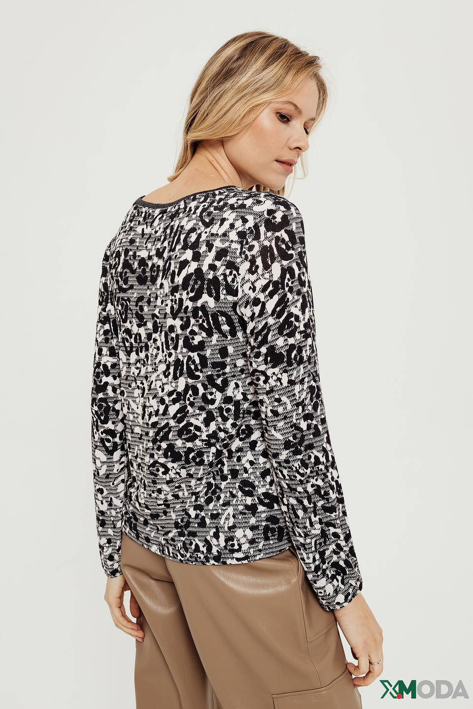 Блуза Lecomte с леопардовым принтом