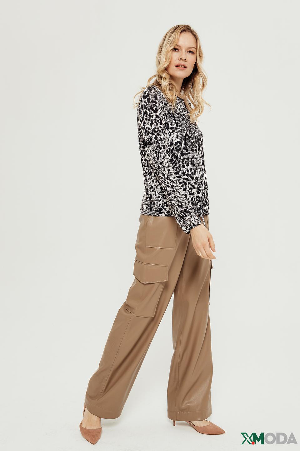 Блуза Lecomte с леопардовым принтом