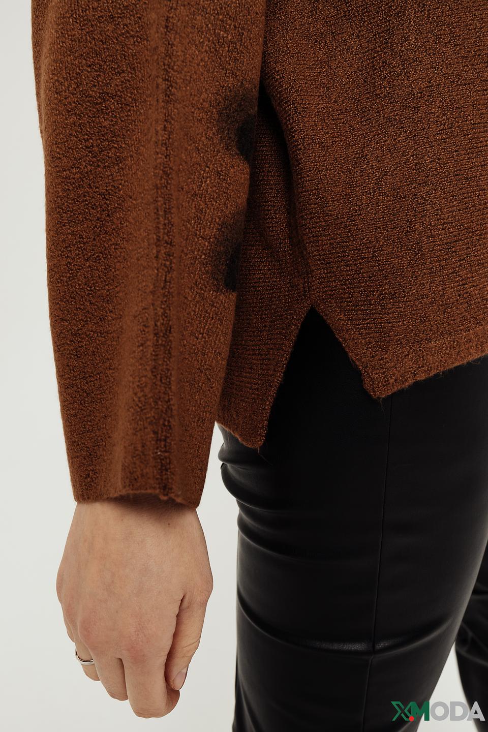 Пуловер Lecomte с принтом коричневый