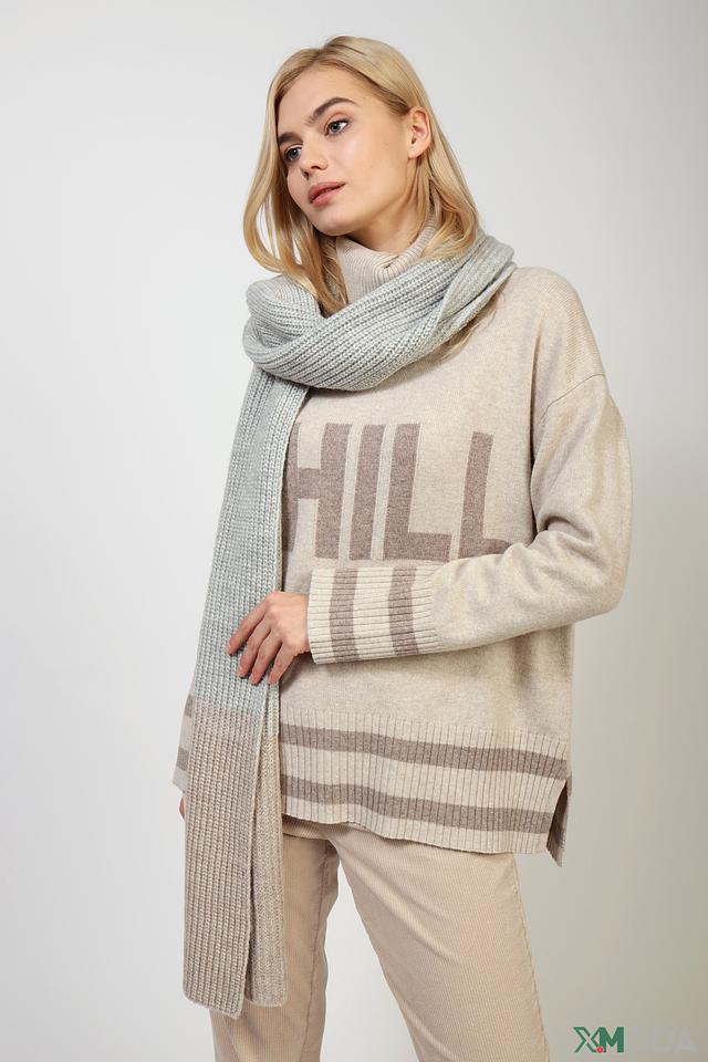 Шарф Marc Cain вязаный серый