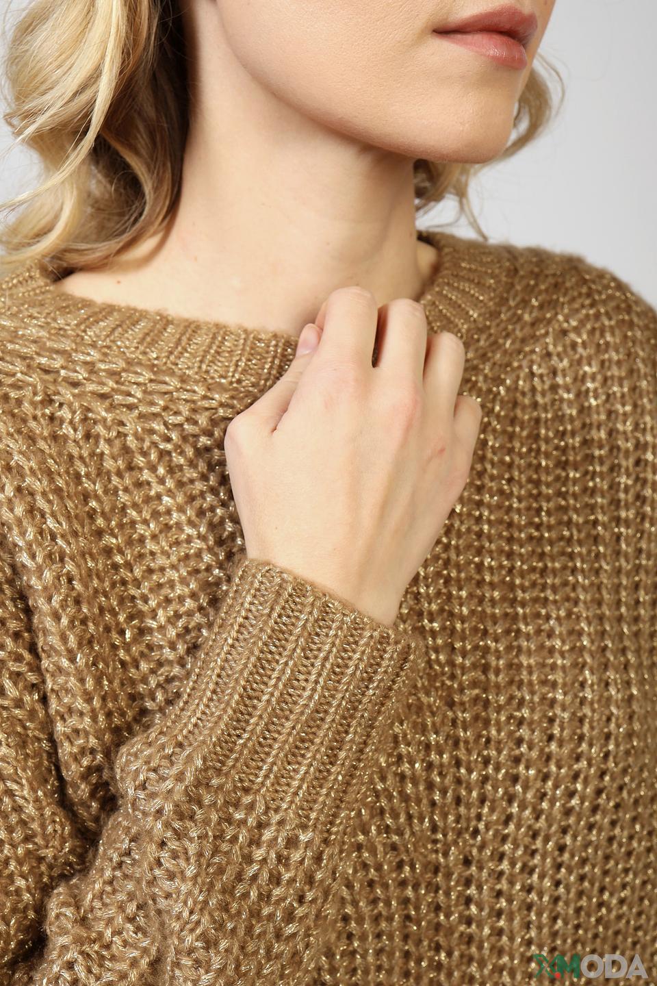 Пуловер Luisa Cerano вязаный бежевый