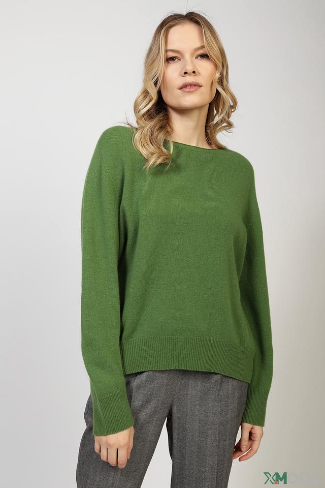 Пуловер Oui зелёный кашемир