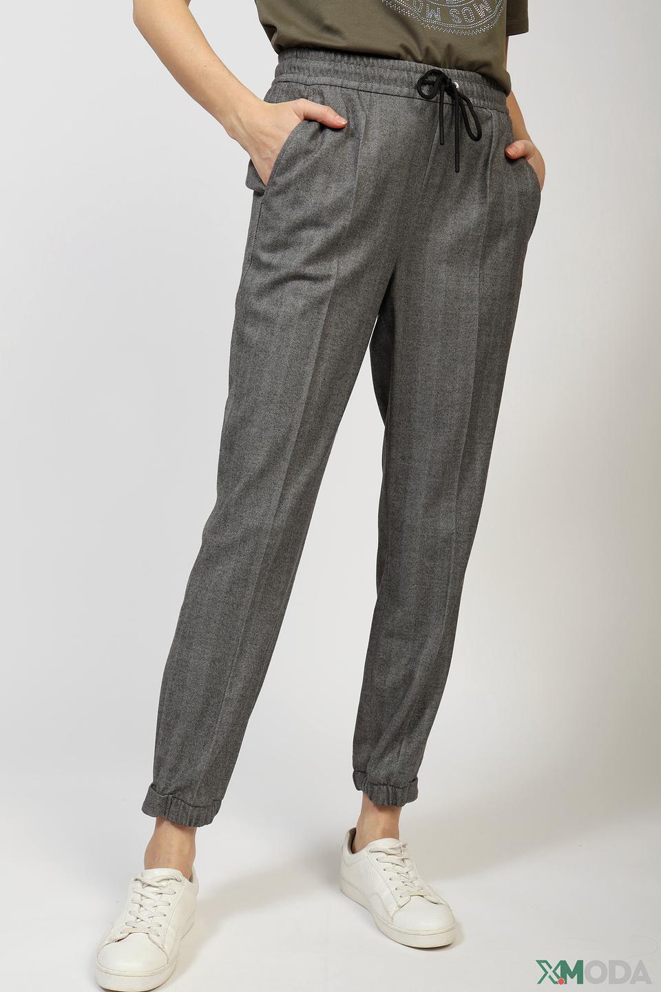 Брюки Oui серые в клетку