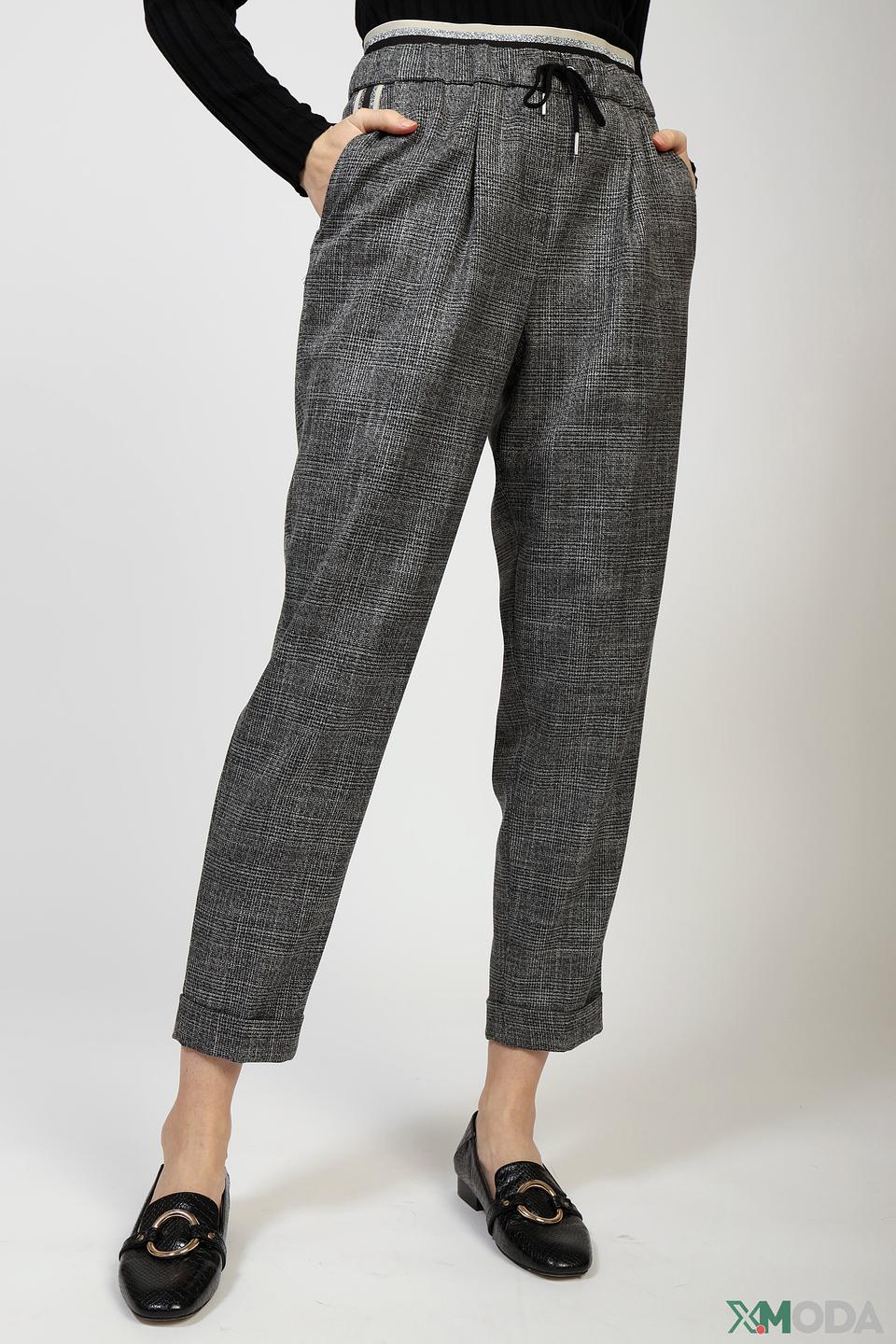 Брюки Marc Aurel в клетку серые