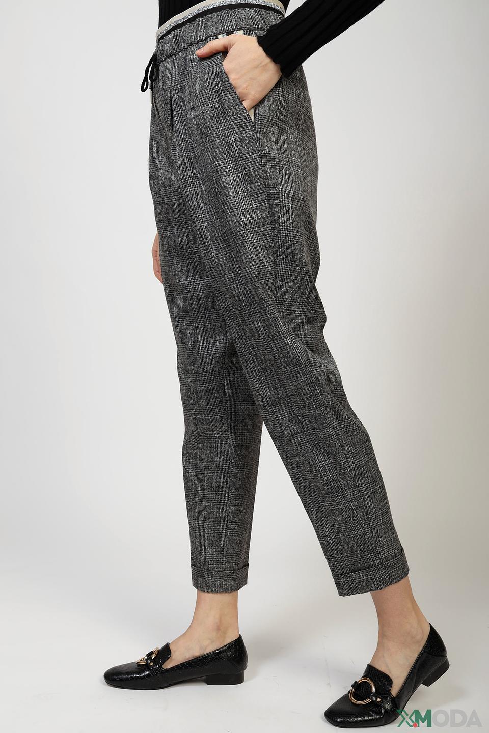 Брюки Marc Aurel в клетку серые