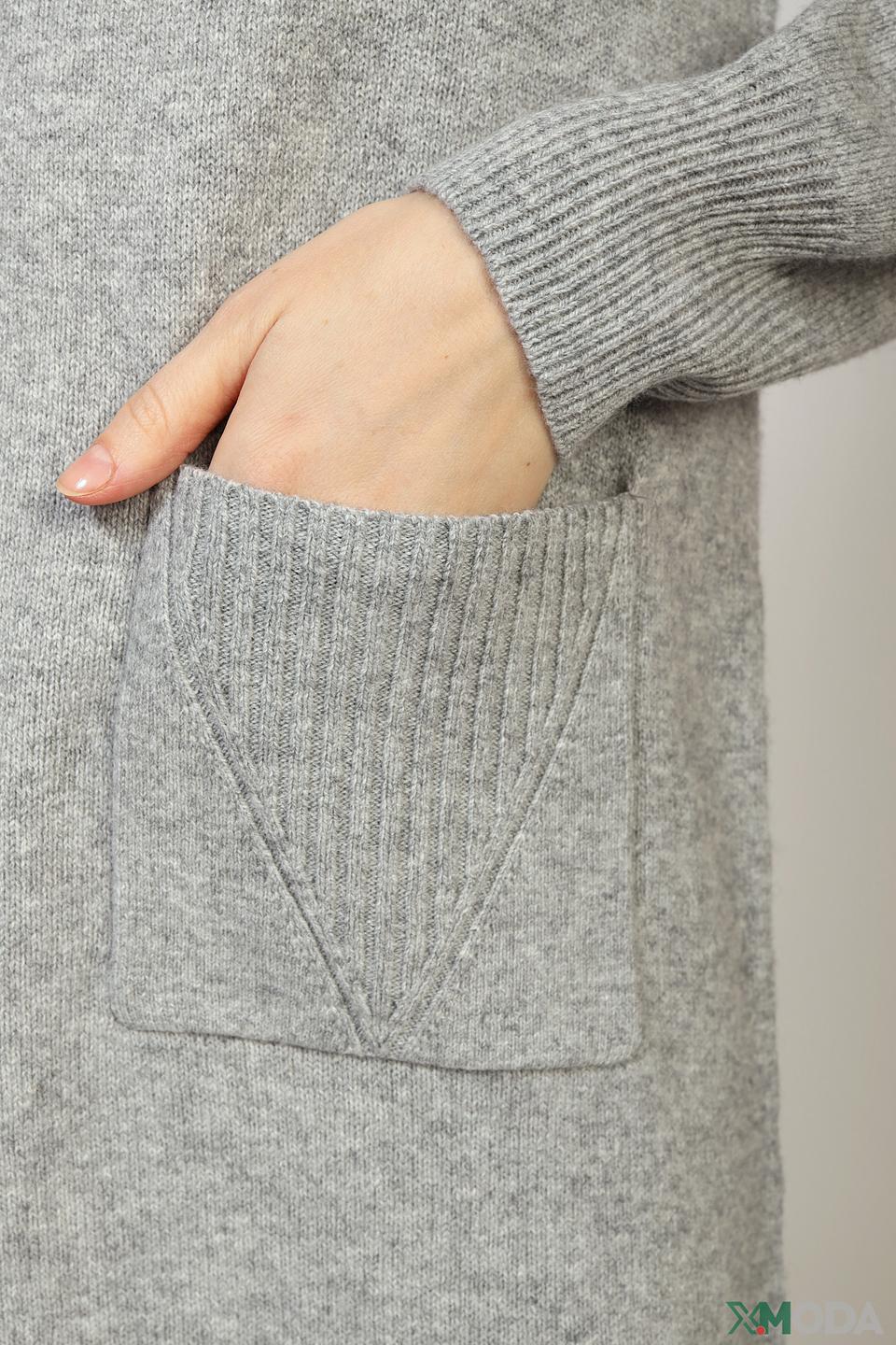 Платье Oui серое вязаное