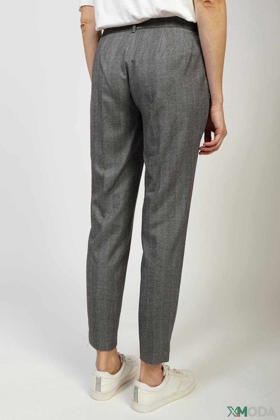 Брюки Oui в клетку серые