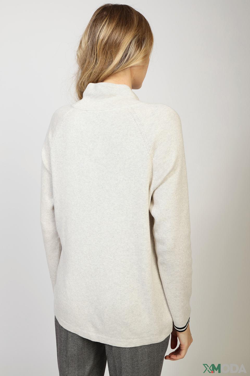 Пуловер Oui с узором "ёлочка"