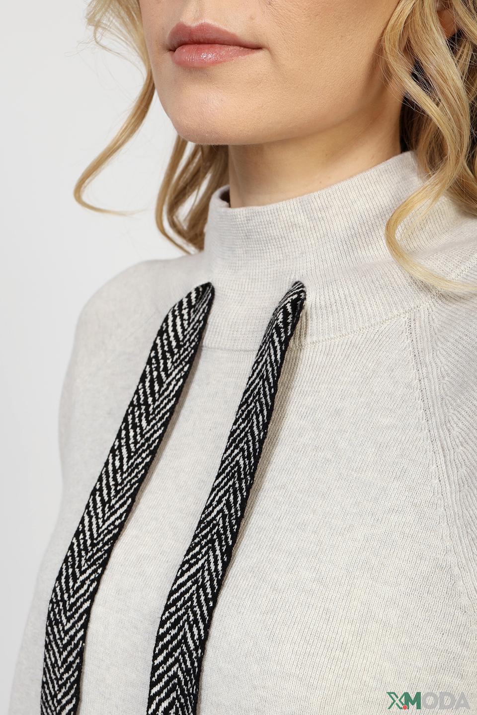 Пуловер Oui с узором "ёлочка"