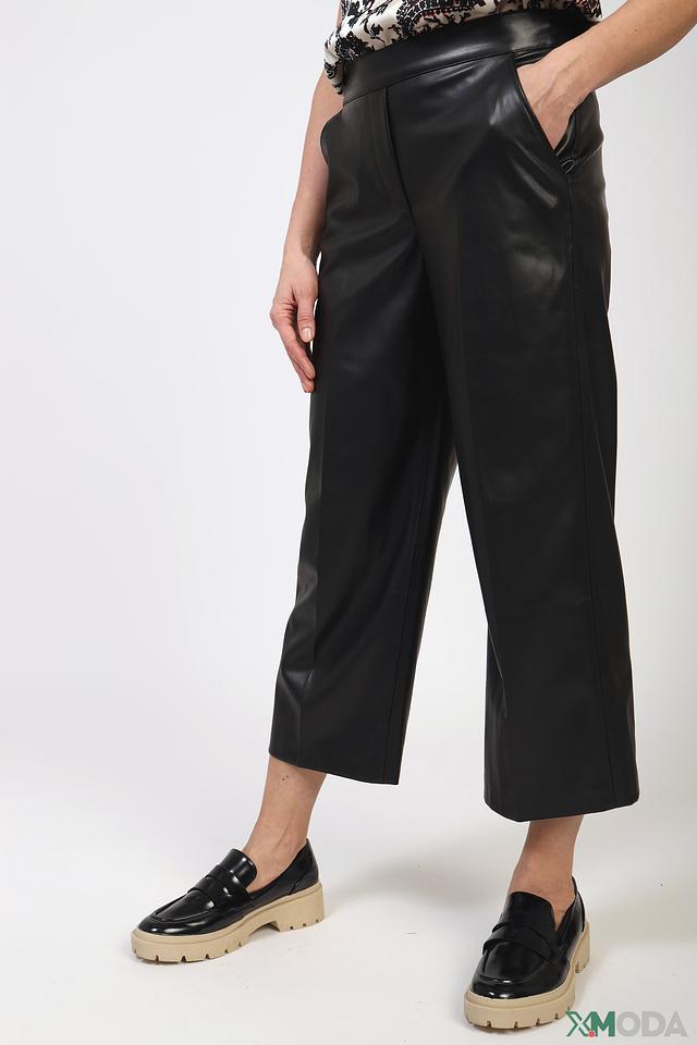 Капри Bianca из экокожи чёрные
