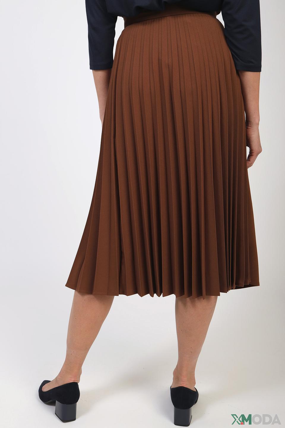 Юбка Kaos плиссированная коричневая