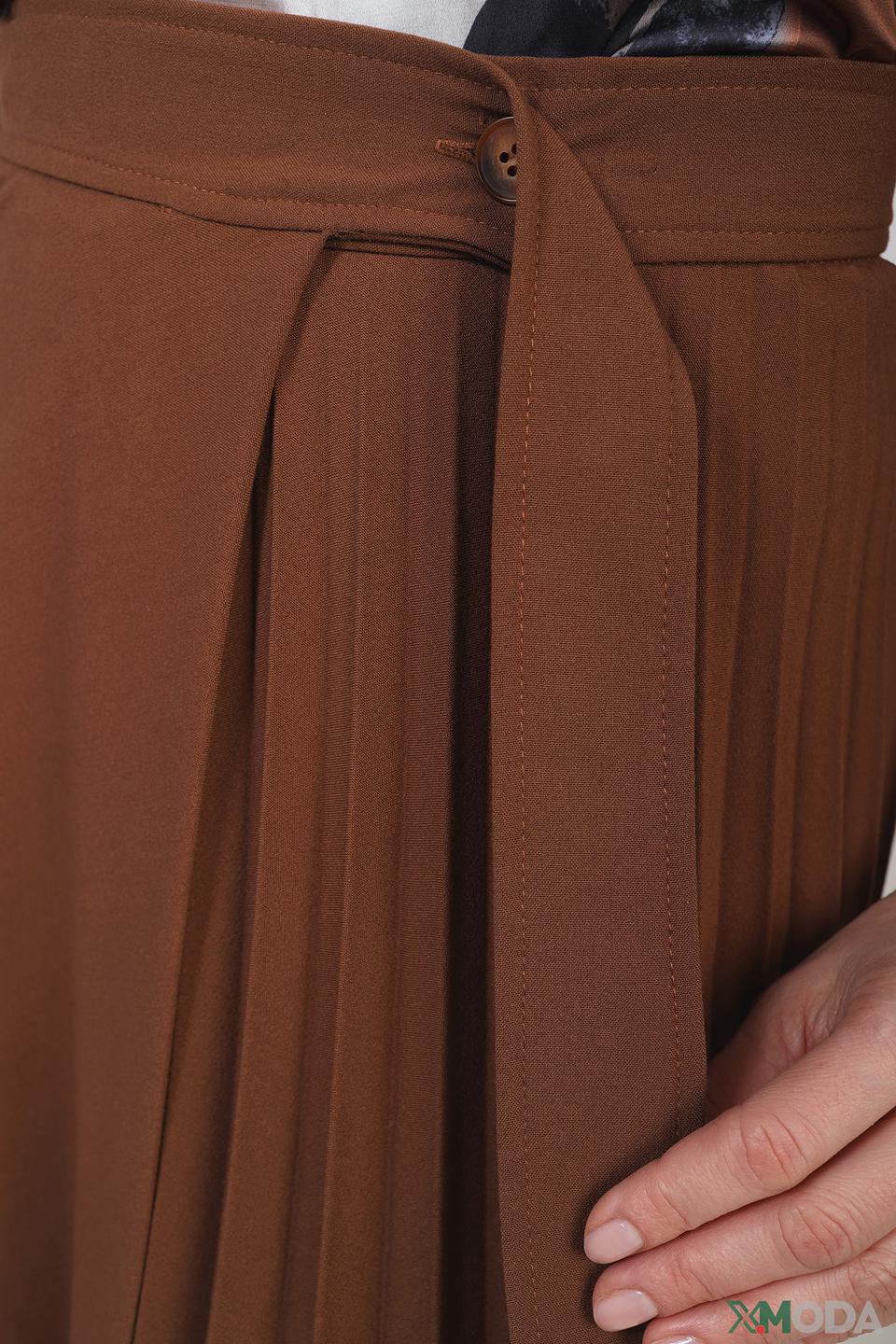 Юбка Kaos плиссированная коричневая
