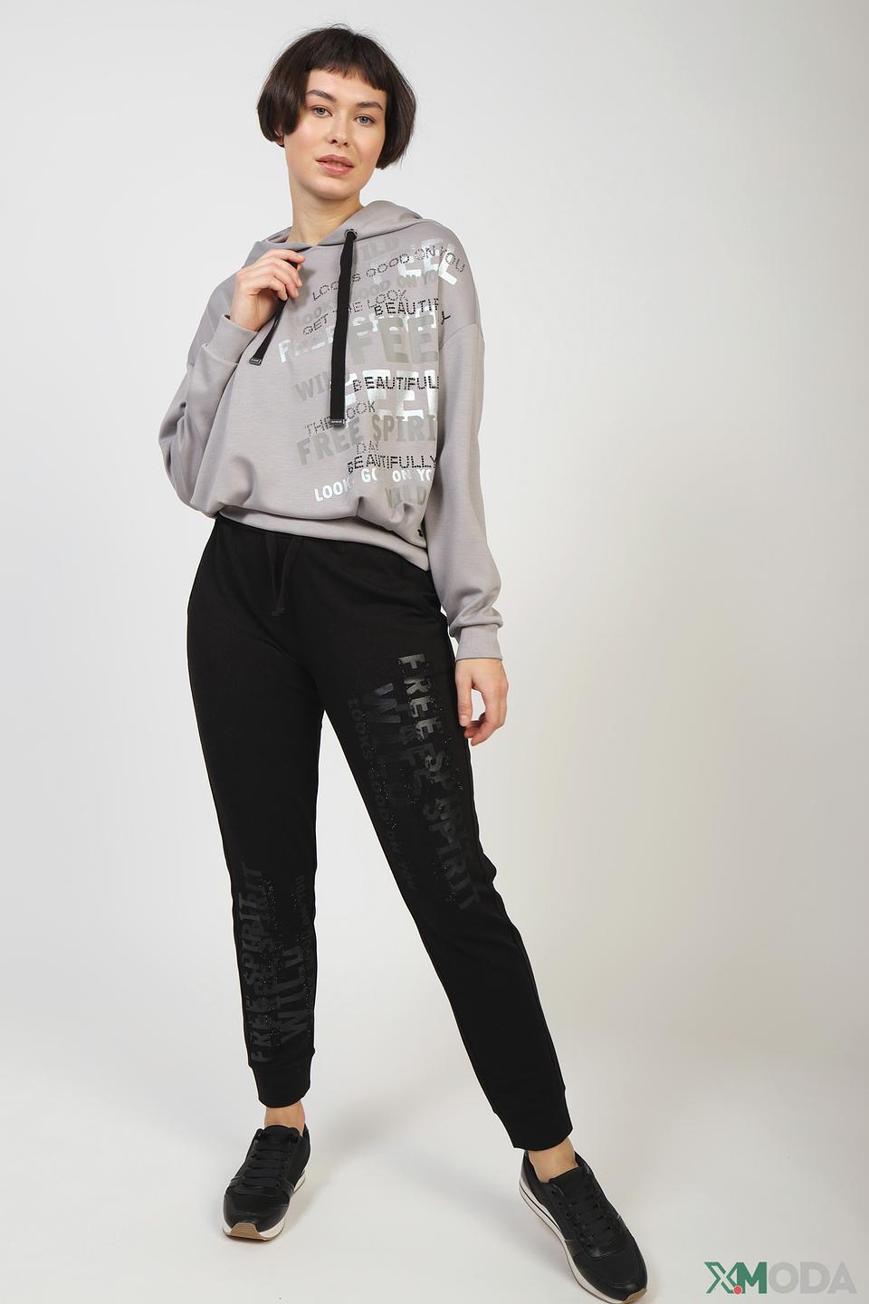 Толстовка Monari серая с принтом