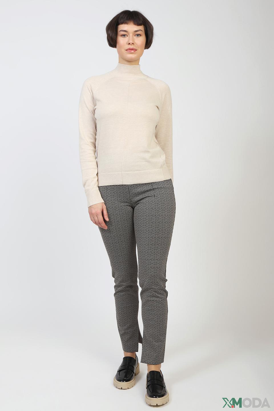 Пуловер Pezzo бежевый с горлом