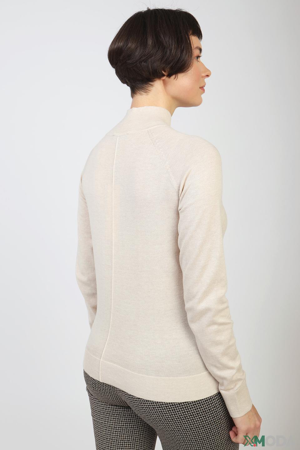 Пуловер Pezzo бежевый с горлом