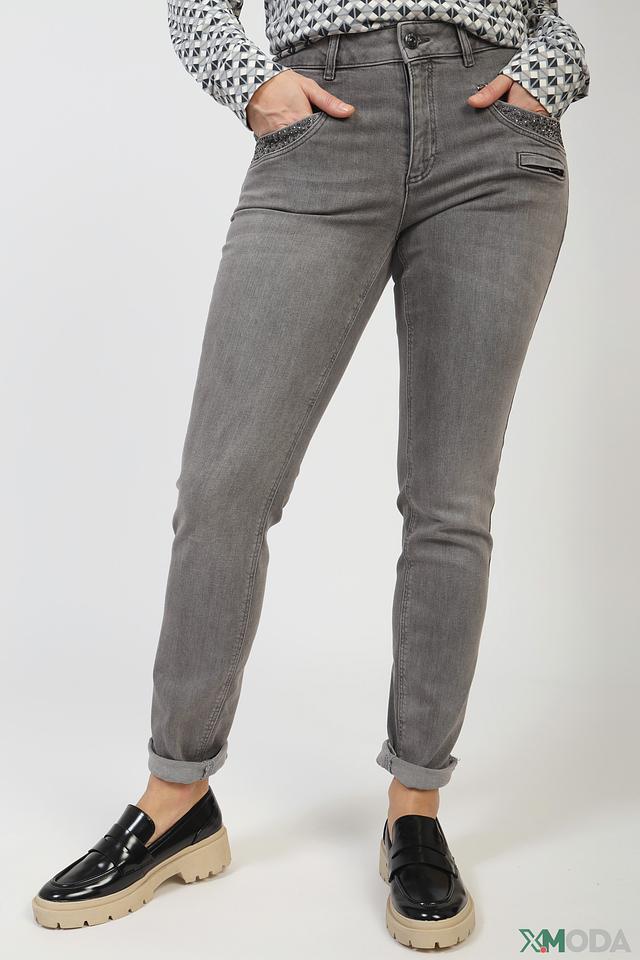 Джинсы Oui серые с декором