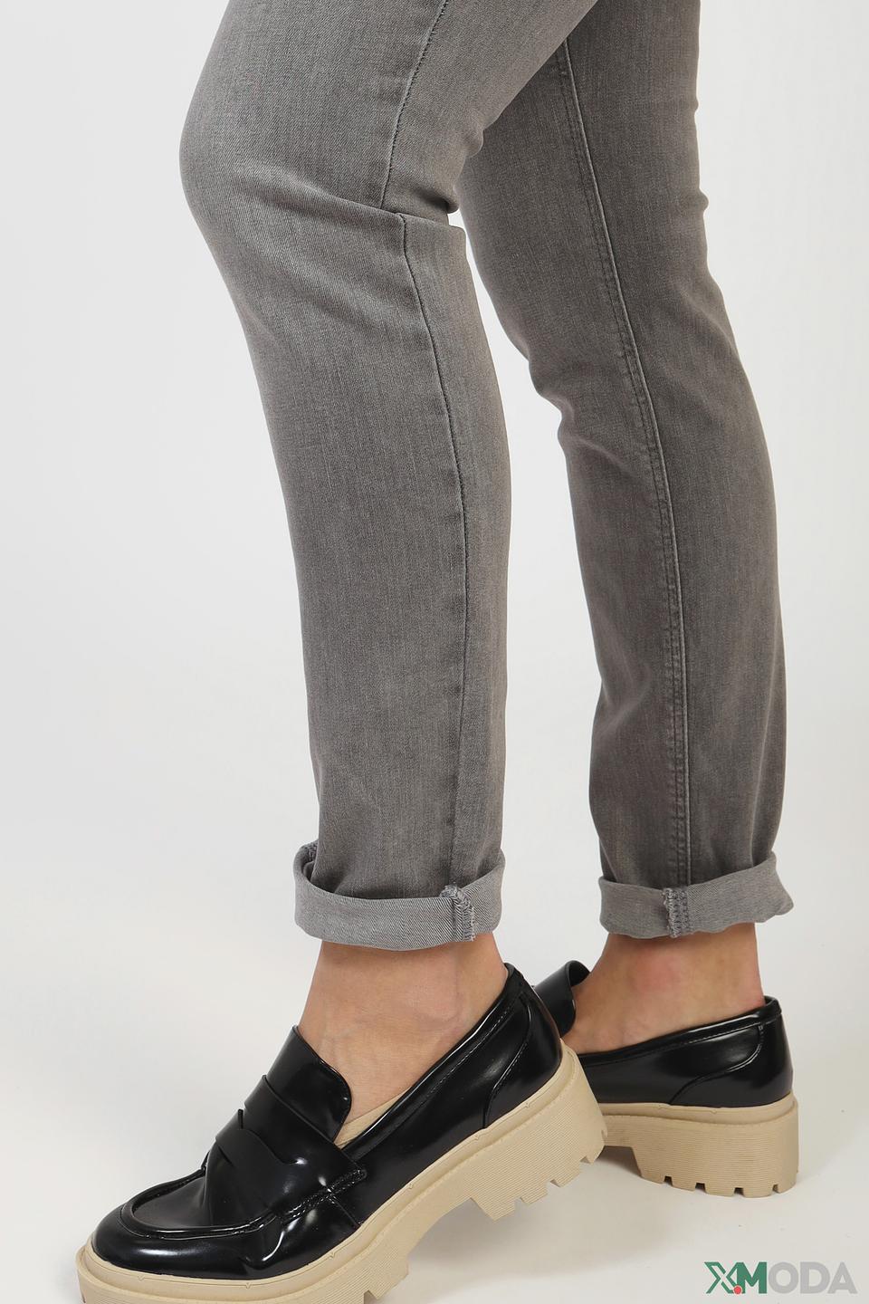 Джинсы Oui серые с декором