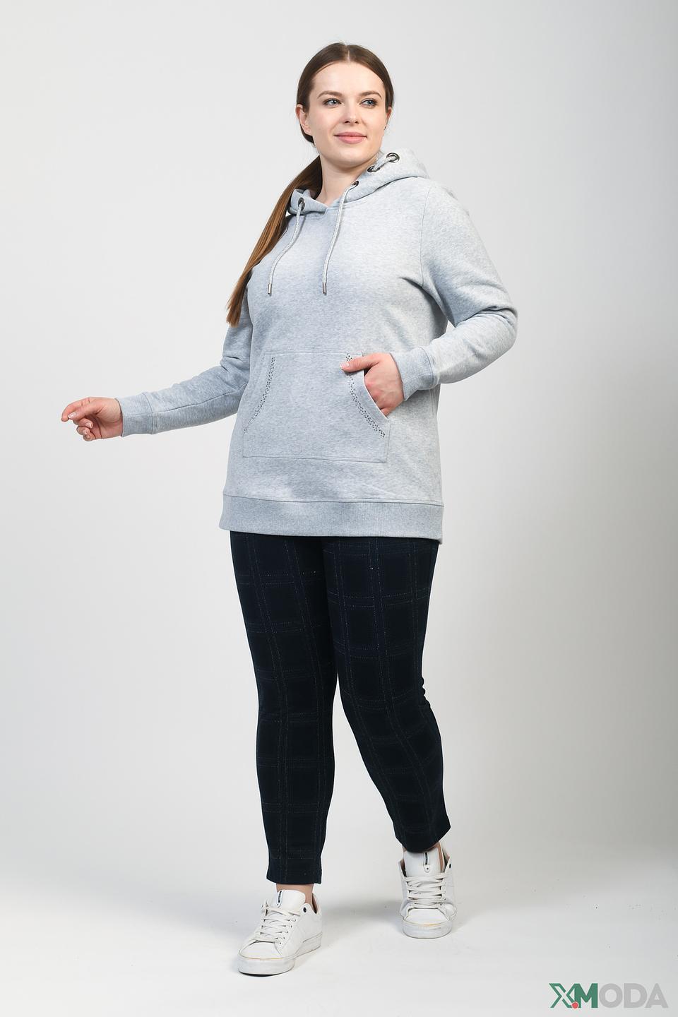 Пуловер Via Appia серый с капюшоном