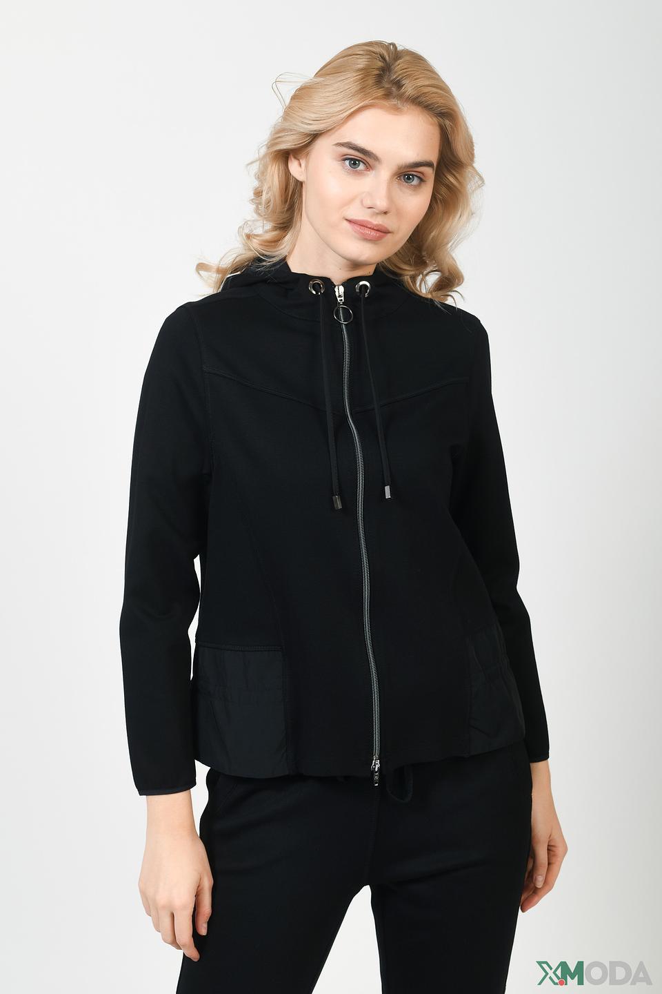 Жакет Bianca с капюшоном чёрный