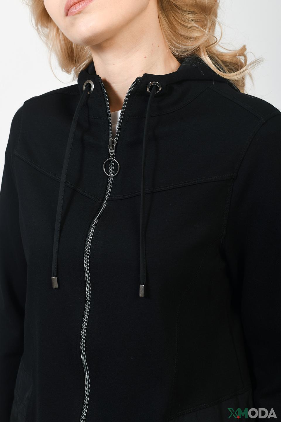 Жакет Bianca с капюшоном чёрный