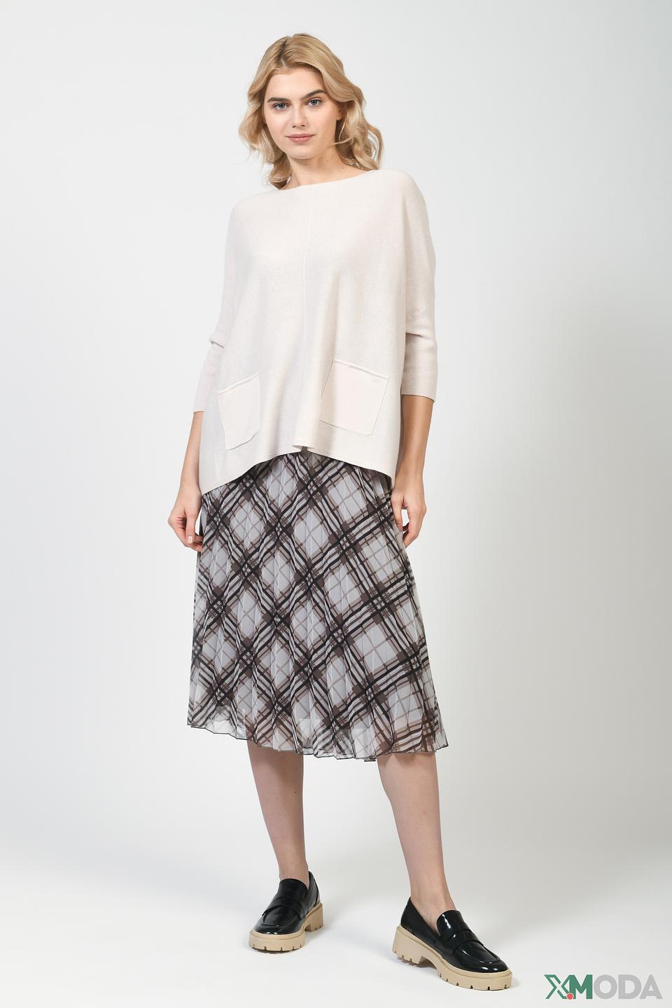 Пуловер Lecomte бежевый с карманами