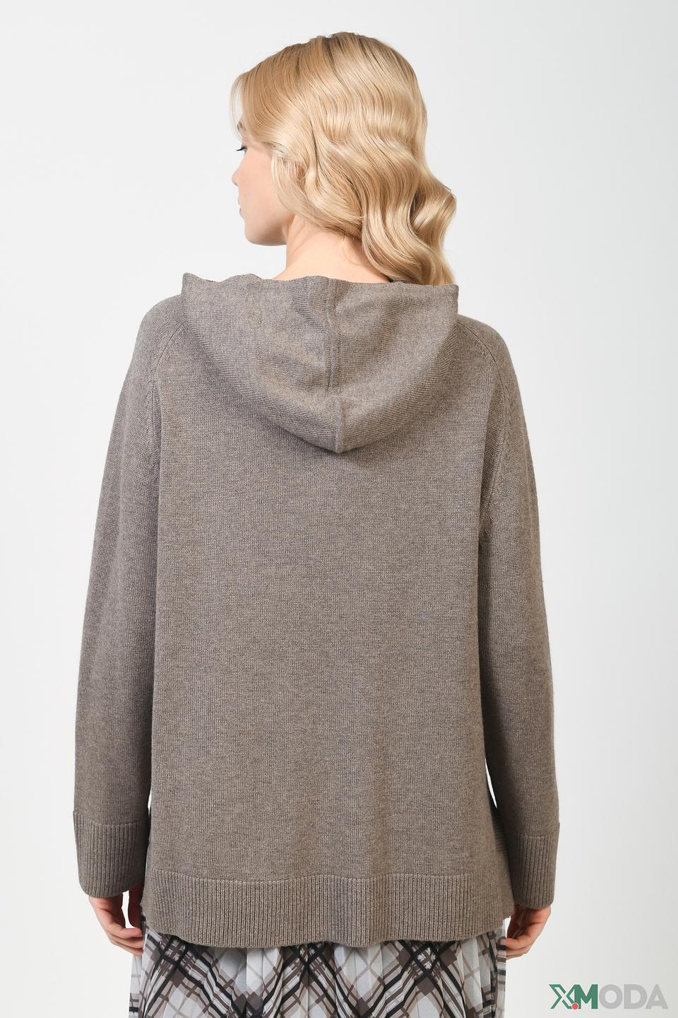 Пуловер Lecomte с капюшоном бежевый