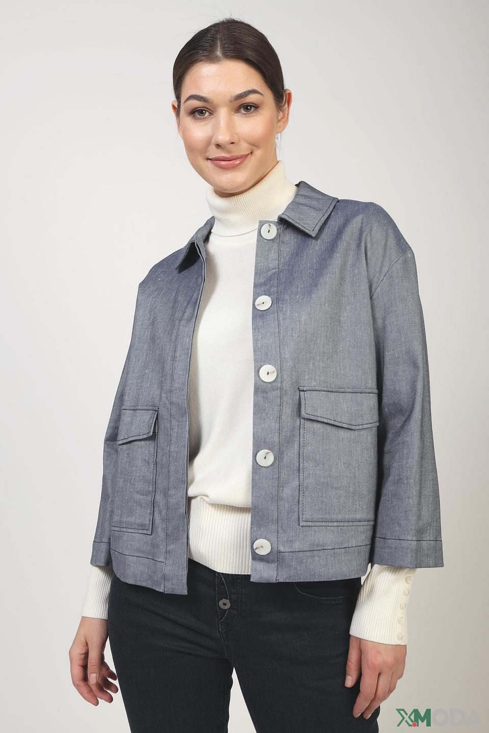 Жакет Comma деним синий