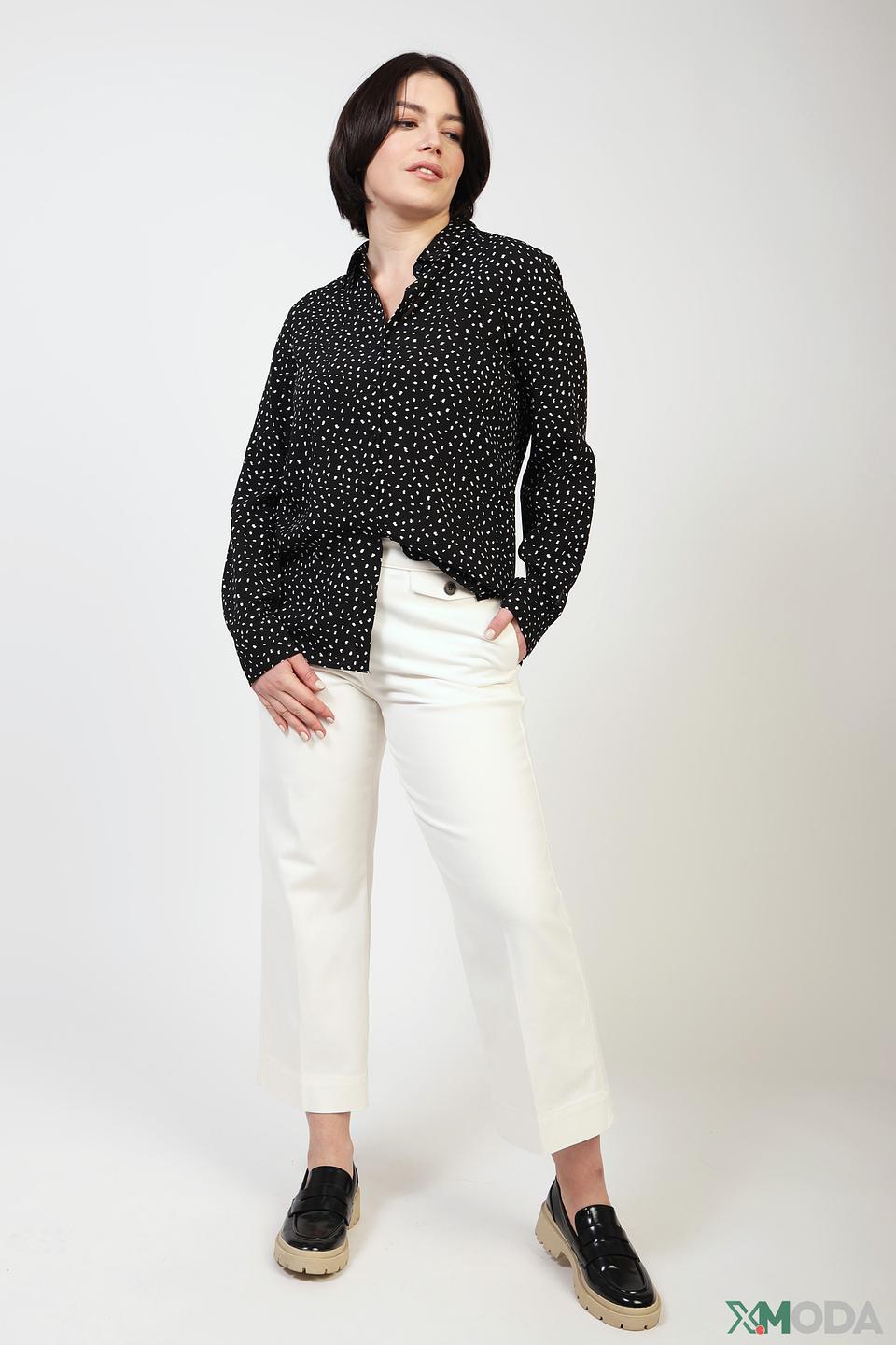 Рубашка Gerry Weber с горохом чёрная