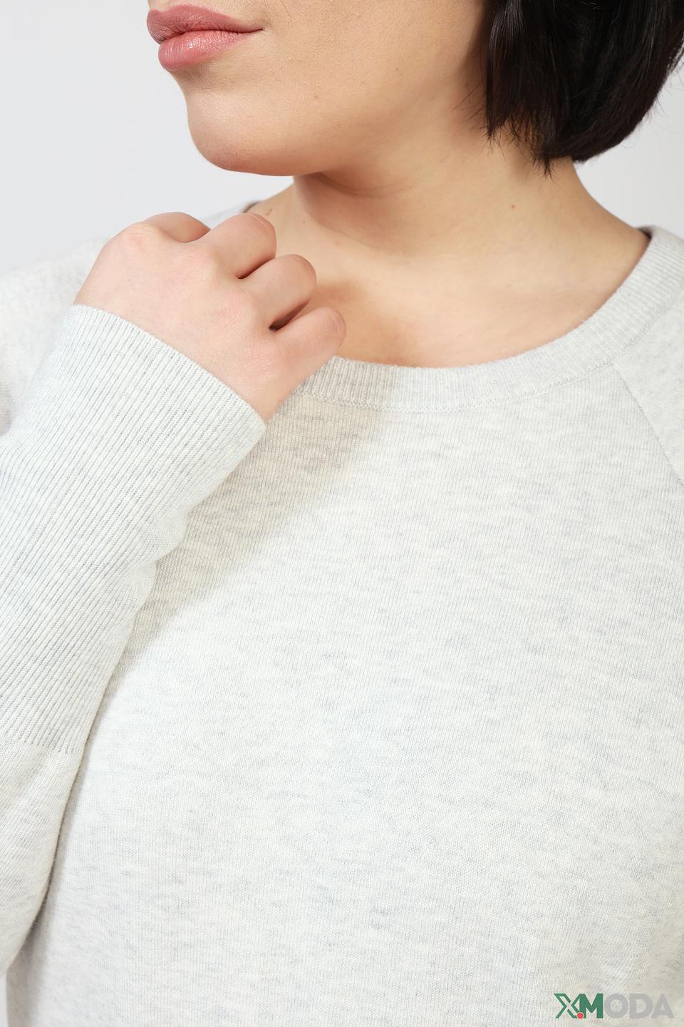 Пуловер Oui женский серый меланж