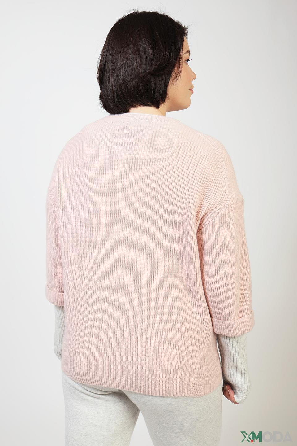 Пуловер Oui с контрастными рукавами