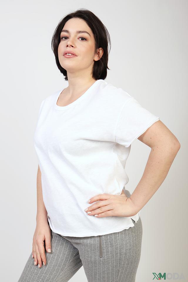 Футболка Oui женская белая с коротким рукавом