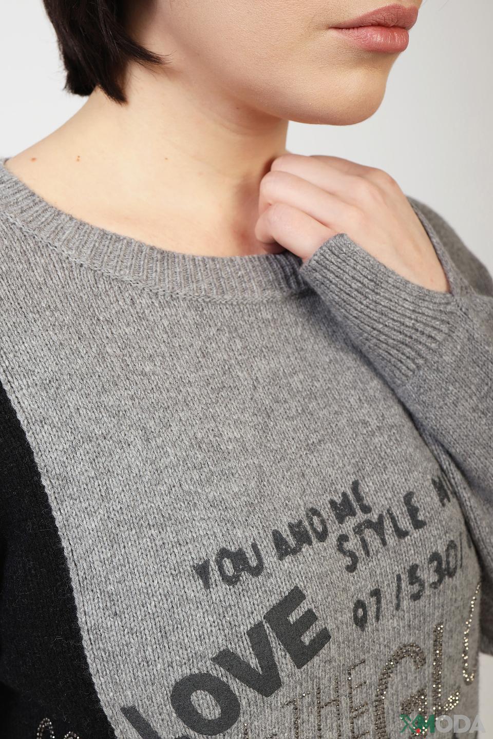 Платье Monari с принтом серое