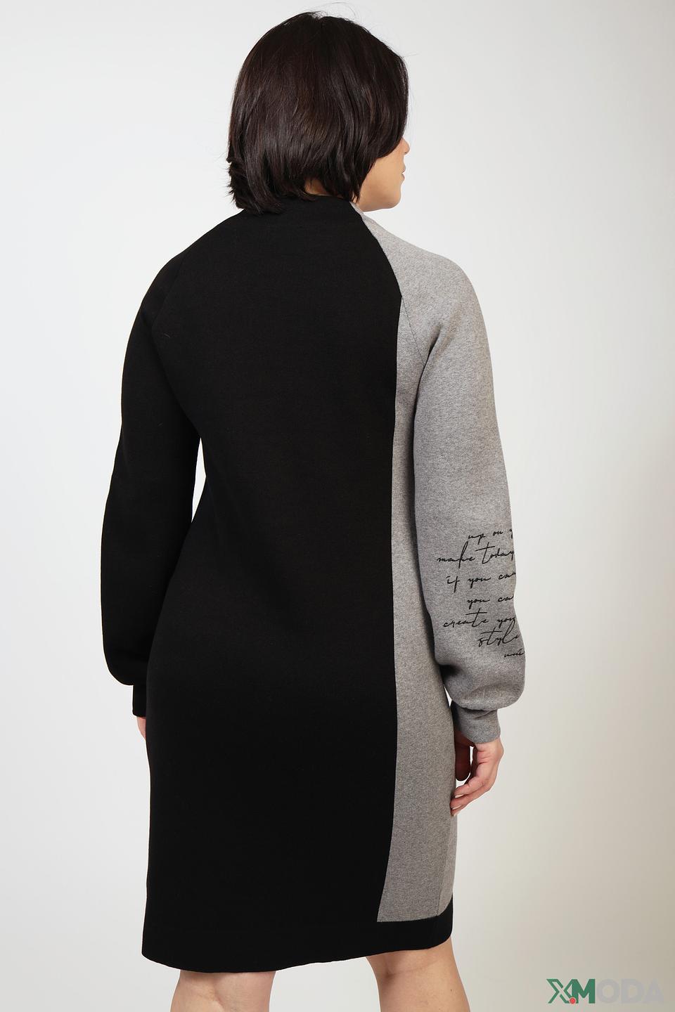 Платье Monari с принтом чёрно-серое